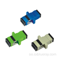 SC/APC grön färg enkelläge simplex fiber optisk sc -adapter